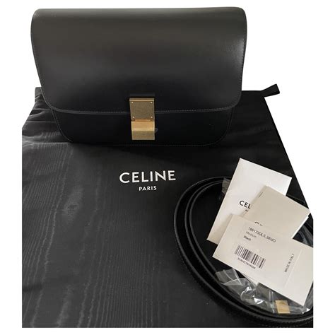 celine box black gold|celine black handbags.